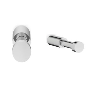 Kit com 2 Cabide Flow Cromado Design Redondo Moderno