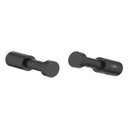 Ver imagem 1 de Kit com 2 Cabide Flow Design Redondo Moderno Cinza/Preto Matte Celite