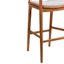 Ver imagem 4 de Banqueta Leidy 55cm Madeira Maciça com Braço | Linho Cinza Claro - Sallar Home