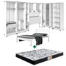 Guarda Roupa Modulado 8 Peças 14 Portas Com Cama E Colchão Casal Gazin Branco Delta Fênix - 2