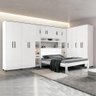Guarda Roupa Modulado 8 Peças 14 Portas Com Cama E Colchão Casal Gazin Branco Delta Fênix - 1