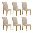 Ver imagem 1 de Kit 6 Cadeiras para Sala de Jantar Estofadas Miami Yescasa