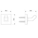 Ver imagem 3 de Kit com 2 Cabide para Banheiro 1 Gancho Up Celite Cinza/Cromado