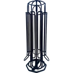 Suporte Giratório Porta 28 Cápsulas de Café Três Corações 15x35cm Aço Preto Organizador - 1