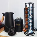 Ver imagem 2 de Suporte Giratório Porta 28 Cápsulas de Café Três Corações 15x35cm Aço Preto Organizador
