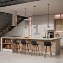 Ver imagem 1 de Meia Banqueta Línea Área Gourmet Sofisticado Cobre C/ Preto