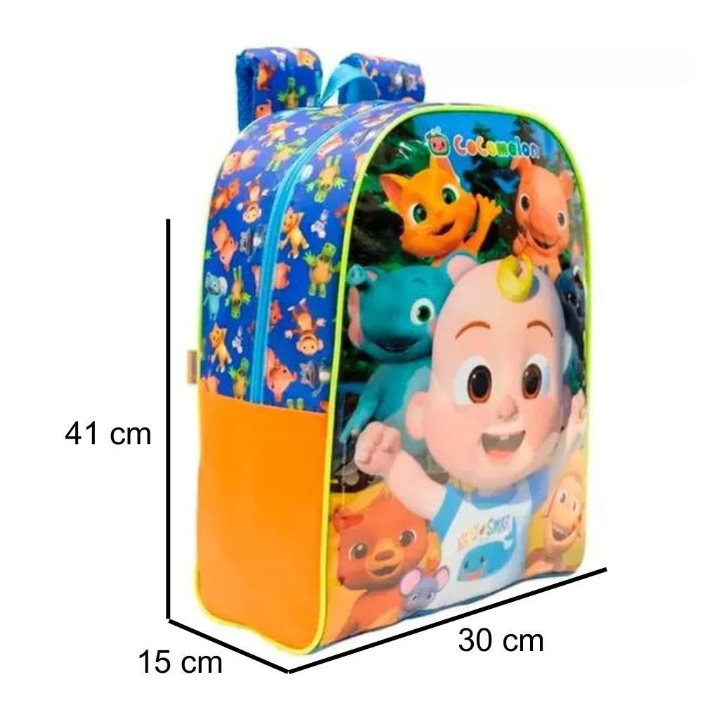 Mochila Infantil Escolar de Costas Cocomelon X2 16 Azul Xeryus - 4