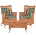 Ver imagem 1 de 2 Poltronas e 1 Mesa Igapó em Alumínio Pintura Fendi Corda Náutica Estofado 5