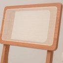Ver mais imagens de Mesa de Jantar com Tampo de Vidro e 4 Cadeiras Tecido Bouclé em MDF Cor:Off White com Freijó e