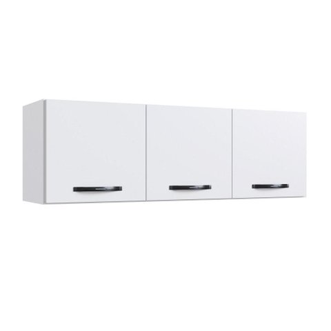 Armário Aéreo Light 3 Portas - Casajá - Branco