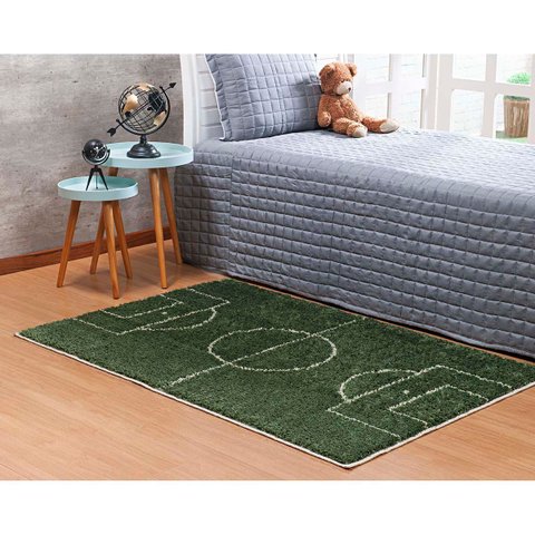Tapete Infantil Antiderrapante Alto Baixo Relevo Jazz Futebol 1,00x1,50m