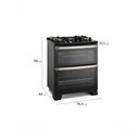 Ver imagem 2 de Fogão de Piso 5 Bocas Gás Electrolux Experience Mesa de Vidro Acendimento Automático Preto 110V