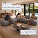 Ver mais imagens de Sofá de Canto Modulado Orgânico com Almofadas e Base Madeira Maciça 280CMX340CM Madri