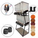 Ver imagem 3 de Dispenser 10 Módulos 35 Litros ou 15 Kilos Armazenamento Ração Grão Cereais 2 Geração Preto Silo Pet