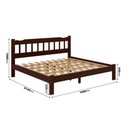 Ver imagem 3 de Cama King Pérola Madeira Maciça Resistente Castanho