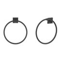 Ver imagem 1 de Kit com 2 Toalheiro Anel Up Estilosa para Seu Banheiro Preto/Matte Celite