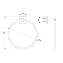 Ver imagem 2 de Kit com 2 Toalheiro Anel Up Estilosa para Seu Banheiro Preto/Matte Celite