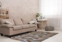 Ver imagem 1 de Tapete Para Sala ou Quarto 2,50M x 1,32M Antiderrapante Miami Ladrilhos Caramelo Cru
