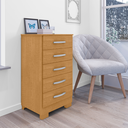 Ver imagem 1 de Cômoda 05 Gavetas Espaçosa Pétala Naturalle