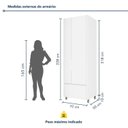 Ver imagem 4 de Armário Multiuso 2 Portas Lavanderia Nesher Branco