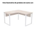 Ver imagem 4 de Mesa de Escritório em L Pé Tubular Pe25 em MDP 145x145x60cm Cor Noce Naturalle e Base Branca