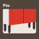 Ver imagem 4 de Balcão de Aço Tampo 3 Portas 2 Gavetas Vermelho Bertolini