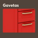 Ver imagem 6 de Balcão de Aço Tampo 3 Portas 2 Gavetas Vermelho Bertolini