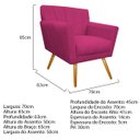 Ver imagem 5 de Kit Diva Recamier Vanessa 185cm Lado Direito e 02 Poltronas Laura Suede - Doce Sonho Móveis RECAMIER