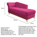Ver imagem 4 de Kit Diva Recamier Vanessa 185cm Lado Direito e 02 Poltronas Laura Suede - Doce Sonho Móveis RECAMIER