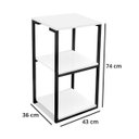 Ver mais imagens de Aparador Prateleira Casa Quarto Base Preto Tampo Branco