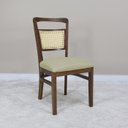 Ver mais imagens de Cadeira Decorativa Ivory Tela Natural Pes Madeira Pinhao Nacc