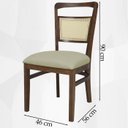 Ver imagem 4 de Cadeira Decorativa Ivory Tela Natural Pes Madeira Pinhao Nacc