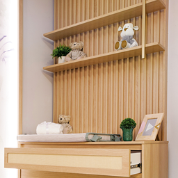 Prateleira em Mdf com Detalhe em Metal Dourado Linha Paglia Quater - 3