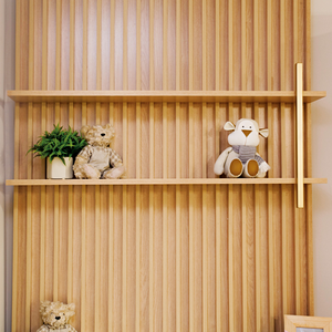Prateleira em Mdf com Detalhe em Metal Dourado Linha Paglia Quater