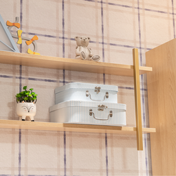 Prateleira em Mdf com Detalhe em Metal Dourado Linha Paglia Quater - 2