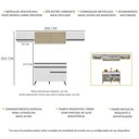 Ver imagem 5 de Armário De Cozinha Compacta 4 Peças Mp3698.964 Veneza Multimóveis Branco