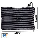 Ver imagem 3 de Kit 2 Peças Almofada com Enchimento Flocos de Espuma Capitone com Botão Jacquard Preto 45x65cm - Bf