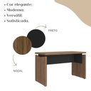 Ver imagem 5 de Conjunto com 6 Escrivaninhas com Gavetas Mesa Escritório para 6 Pessoas 125,3cm Marrom/Nogal/Preto Artany