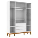 Ver imagem 3 de Berço Americano Multifuncional Formare e Guarda Roupa Nature Clean 4 Portas Branco Freijó Eco Wood -