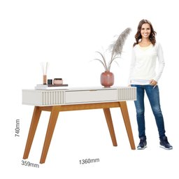 Aparador Riveira com 1 Gaveta - Off White - Colibri - 5