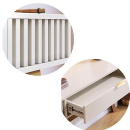 Aparador Riveira com 1 Gaveta - Off White - Colibri - 4