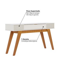 Aparador Riveira com 1 Gaveta - Off White - Colibri - 3