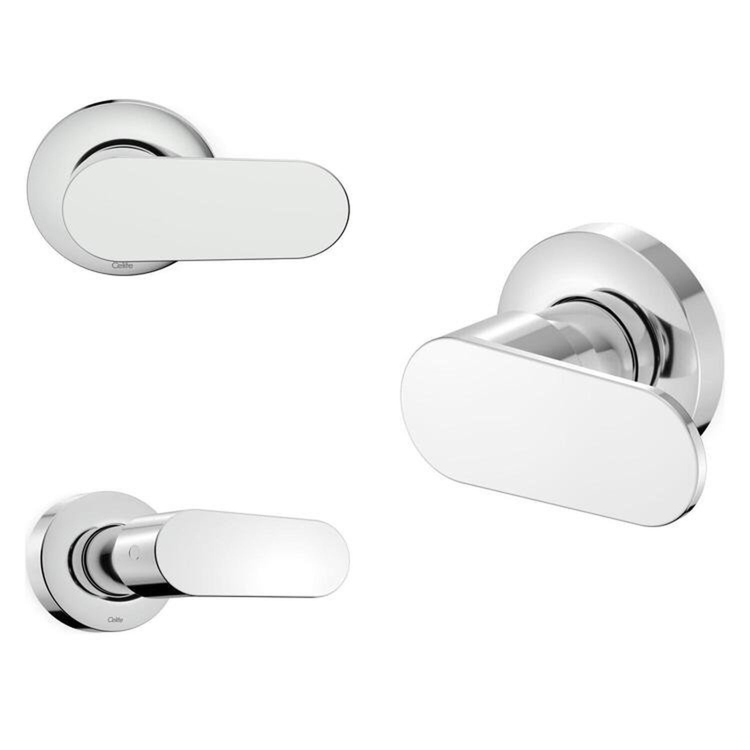 Kit com 3 Acabamento de Registro Base Docol 1/2, 3/4, 1 Riviera Celite - 1