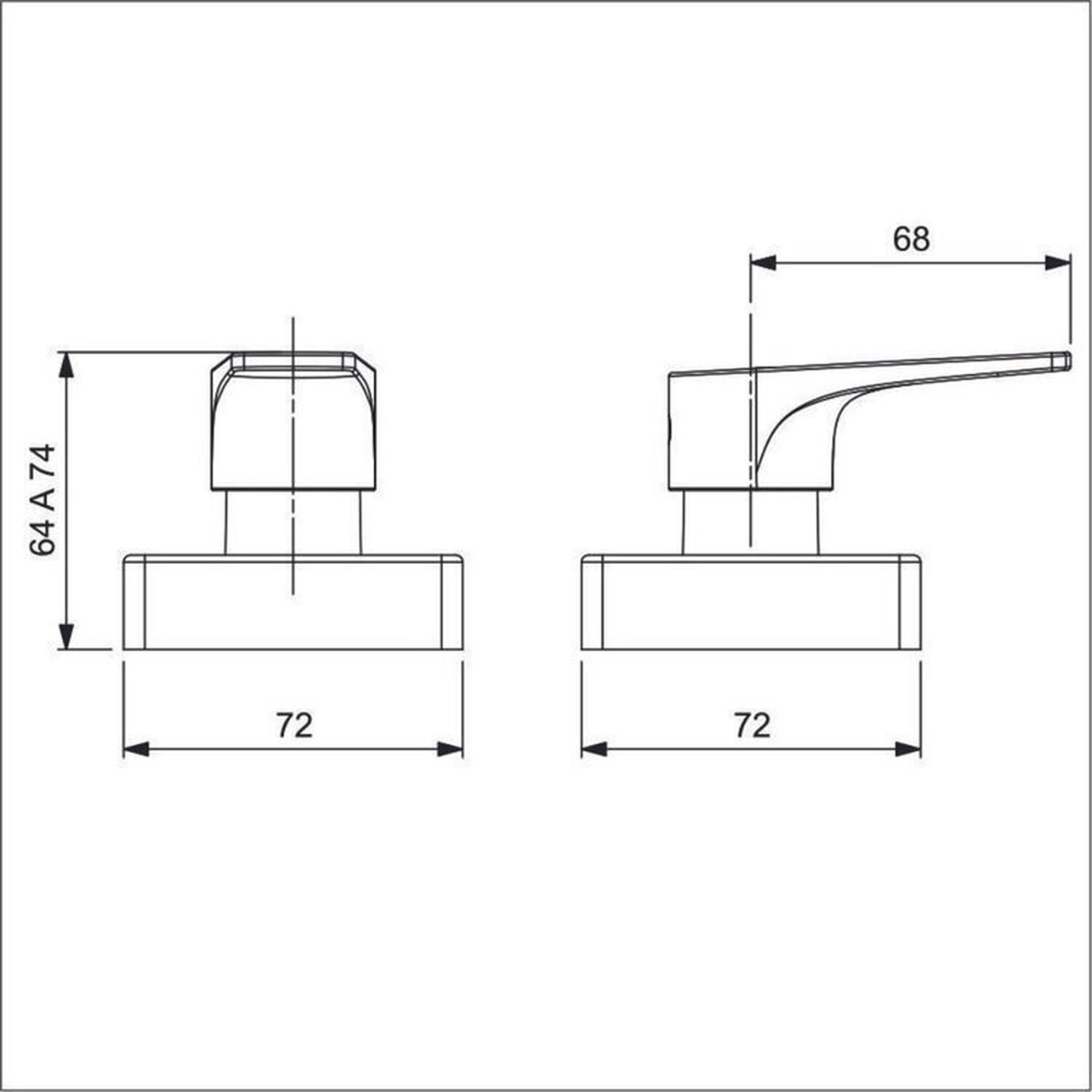 Kit com 3 Acabamento de Registro Base Docol 1/2, 3/4, 1 Riviera Celite - 2