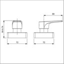 Ver imagem 2 de Kit com 3 Acabamento de Registro Base Docol 1/2, 3/4, 1 Riviera Celite