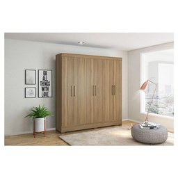 Guarda Roupa Casal Prático Amêndola Touch - Demóbile - 2