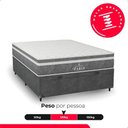 Ver imagem 7 de Cama Box Baú Casal Cinza + Colchão Paris Molas Ensacadas Suede Cinza/cinza