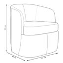 Ver imagem 4 de Poltrona Decorativa Design Moderno Bel Sala de Estar Base Giratória Veludo Cinza Escuro G33 - Gran B