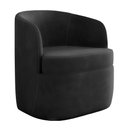 Ver imagem 2 de Poltrona Decorativa Design Moderno Bel Sala de Estar Base Giratória Veludo Cinza Escuro G33 - Gran B