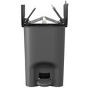 Ver imagem 6 de Lixeira Borboleta com Pedal 6 Litros Cinza Chumbo com Alça - 10660/0536 - COZA LIXEIRA BORBOLETA C/
